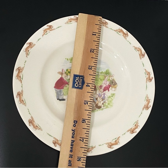 Vintage 1936 ROYAL DOULTON England “Bunnykins” English Fine Bone China 4pc Set - Picture 10 of 16